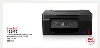 Staples Canon PIXMA G3270 MegaTank Wireless All-in-One Printer offer