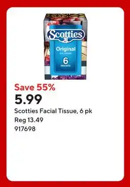 Staples Scotties Facial Tissue offer