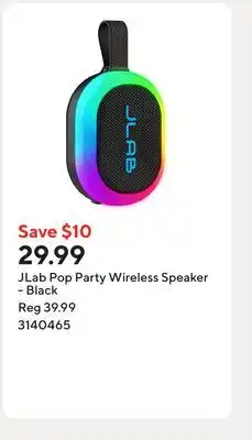 Staples JLab Pop Party Wireless Speaker - Black offer