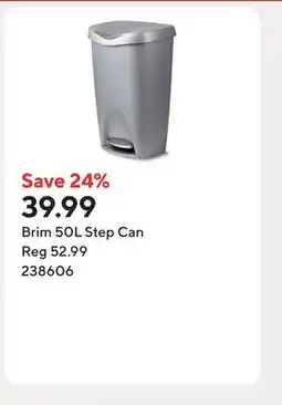 Staples Brim 50L Step Can offer