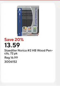 Staples Staedtler Norica #2 HB Wood Pencils offer