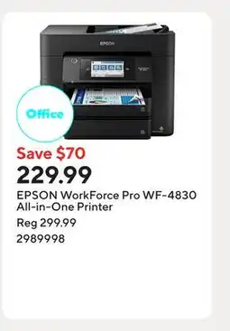 Staples EPSON WorkForce Pro WF-4830 All-in-One Printer offer