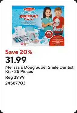 Staples Melissa & Doug Super Smile Dentist Kit - 25 Pieces offer