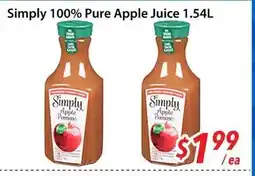 Bestco Food Mart Simply 100% Pure Apple Juice offer