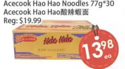 Fresh Palace Supermarket Acecook Hao Hao Noodles 77g*30 offer