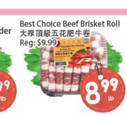 Fresh Palace Supermarket Best Choice Beef Brisket Roll offer
