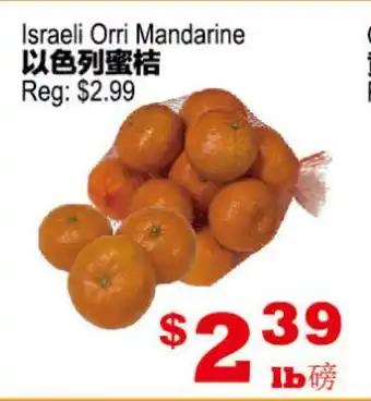 Yuan Ming Supermarket Israeli Orri Mandarine offer