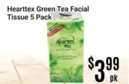 Nations Fresh Foods Hearttex Green Tea Facial Tissue offer