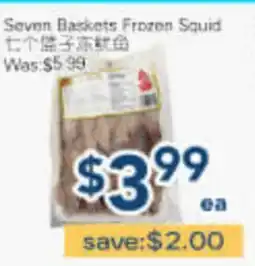 Oceans Fresh Food Market Seven Baskets Frozen Squid offer