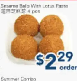Oceans Fresh Food Market Sesame Balls With Lotus Paste offer