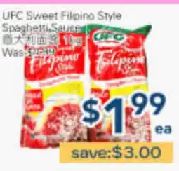 Oceans Fresh Food Market UFC Sweet Filipino Style Spaghetti Sauce offer