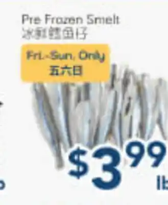 Oceans Fresh Food Market Pre Frozen Smelt offer
