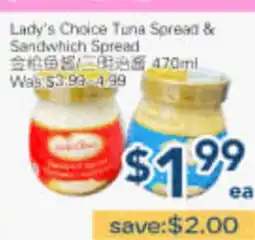 Oceans Fresh Food Market Lady's Choice Tuna Spread & Sandwich Spread offer