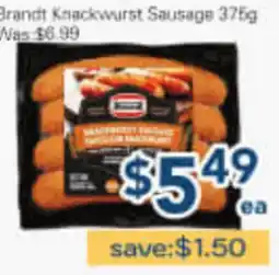 Oceans Fresh Food Market Brandt Knackwurst Sausage offer