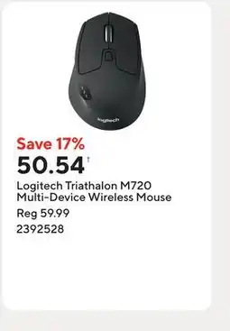 Staples Logitech Triathalon M720 Multi-Device Wireless Mouse offer