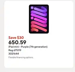 Staples iPad mini - Purple (7th generation) offer