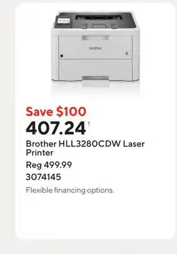 Staples Brother HLL3280CDW Laser Printer offer