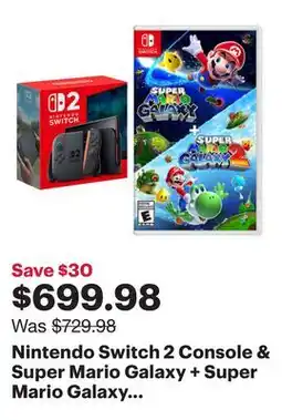 Best Buy Nintendo Switch 2 Console & Super Mario Galaxy + Super Mario Galaxy 2 (Switch) offer