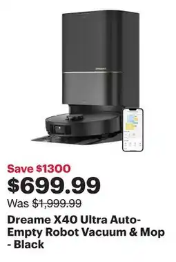 Best Buy Dreame X40 Ultra Auto-Empty Robot Vacuum & Mop - Black offer