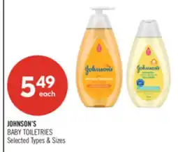 Shoppers Drug Mart JOHNSON'S BABY TOILETRIES offer