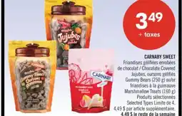 Pharmaprix CARNABY SWEET Chocolate Covered Jujubes, Gummy Bears (250 g) or Marshmallow Treats (160 g) offer