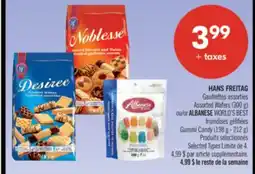 Pharmaprix HANS FREITAG Assorted Wafers (300 g) or ALBANESE WORLD'S BE Gummi Candy (198 g - 212 g) offer