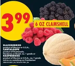 No Frills Blackberries cantaloupe raspberries offer