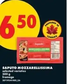 No Frills Saputo mozzarellissima offer
