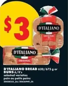 No Frills D'Italiano bread or buns offer