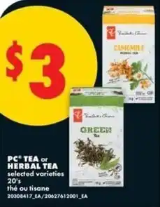 No Frills PC tea or herbal tea offer