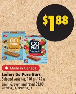 No Frills Leclerc Go Pure Bars offer