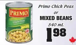 Claytons Heritage Market Primo chick peas or mixed beans offer