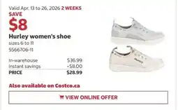 Costco Hurley women's shoe offer