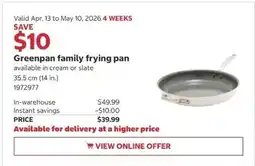 Costco Greenpan family frying pan offer