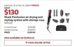 Costco Shark Flexfusion air drying and styling system with storage case offer