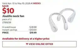 Costco Jisulife neck fan offer