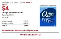 Costco Q-tips cotton swabs offer