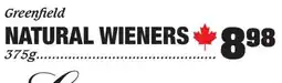 Claytons Heritage Market Greenfield natural wieners offer
