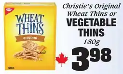 Claytons Heritage Market Christie's original wheat thins or vegetable thins offer