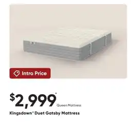 Sleep Country Kingsdown Duet Gatsby Mattress offer
