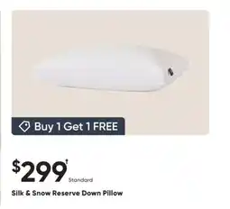 Sleep Country Silk & Snow Reserve Down Pillow offer