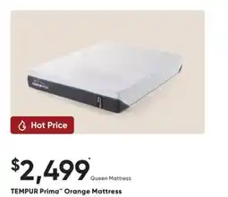 Sleep Country TEMPUR Prima Orange Mattress offer