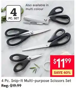 Kitchen Stuff Plus 4 Pc. Snip-It Multi-purpose Scissors Set offer