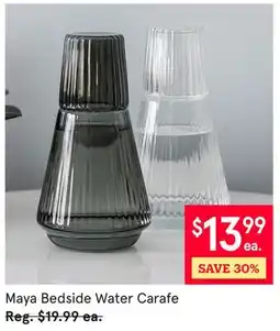 Kitchen Stuff Plus Maya Bedside Water Carafe offer