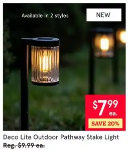 Kitchen Stuff Plus Deco Lite Outdoor Pathway Stake Light offer