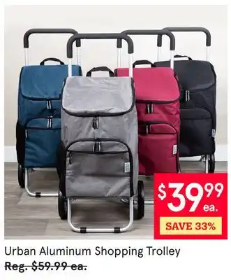 Kitchen Stuff Plus Urban Aluminum Shopping Trolley offer