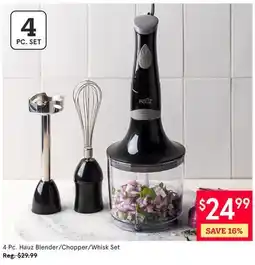 Kitchen Stuff Plus 4 Pc. Hauz Blender/Chopper/Whisk Set offer