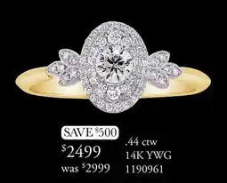 Charm Diamond Glacier Fire 14K Yellow Gold Canadian 0.44CTW Diamond Engagement Ring offer
