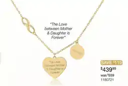 Charm Diamond 10K Yellow Gold Mother Love Necklace offer