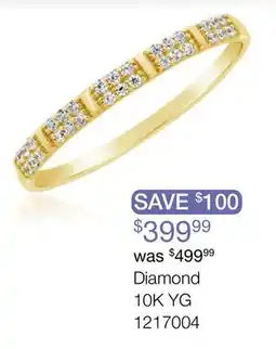 Charm Diamond Stackable Diamond Ring in 10K Yellow Gold offer